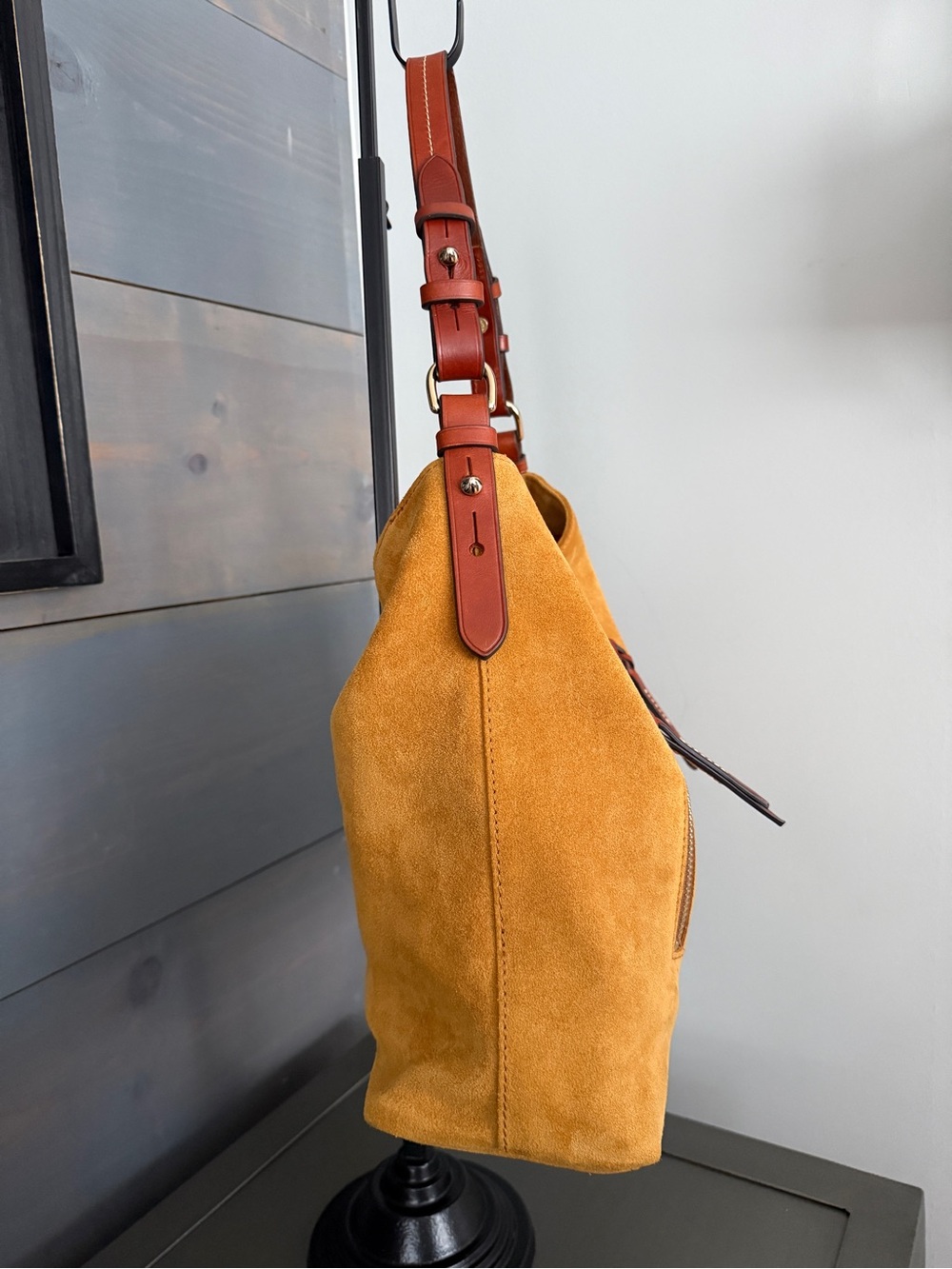 Dooney & Bourke Suede Cooper Hobo - Picture 3 of 11